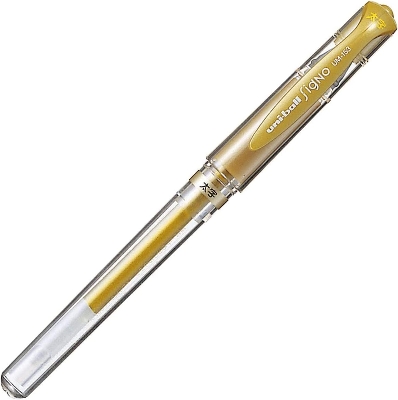 Picture of Uni-ball Signo Broad UM-153 Gel Pen 1.0 mm Japan White Gold and Silver