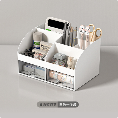Picture of Storage Box Student Simple Transparent Drawer Desk Storage Cabinet Stationery Desktop Sundries Hair Accessories Finishing Storage Rack
