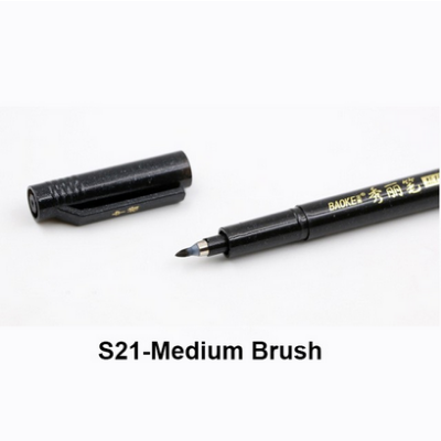 Picture of BAOKE Different Tip Black Calligraphy Brush Pen SMALL/ MEDIUM/LARGE Tip