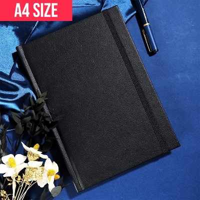 Picture of Papertree Premium Leather cover sketch book With Elastic Band A4 ,A5, 5X5 Inch Size