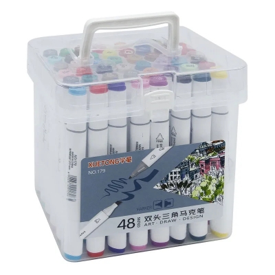 Picture of Instant Dry Dual Tip Alco Art Markers 12/24/36/48/60/80/120 Color