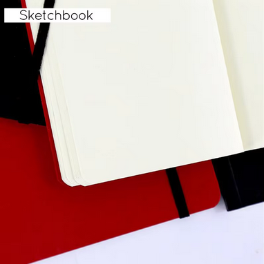 Picture of Daily Journal sketch Book Black Notebook with Elastic Band