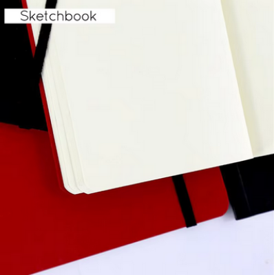 Picture of Daily Journal sketch Book Black Notebook with Elastic Band