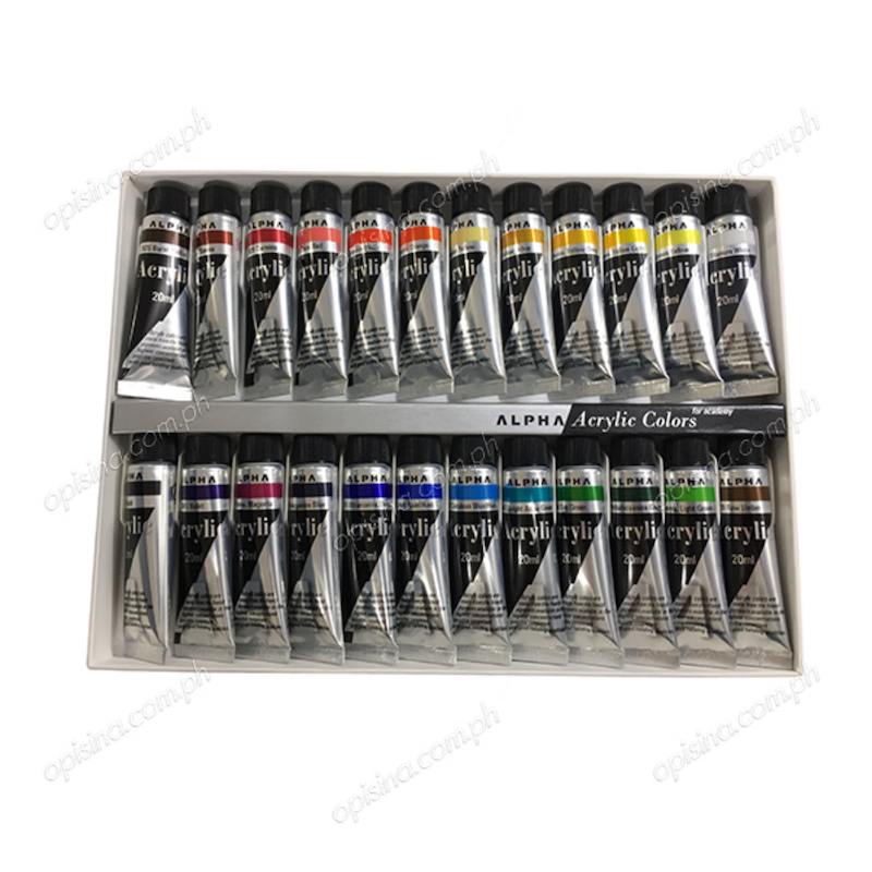 Picture of Acrylic Color Paint Alpha Silver Label Set 24 Colors 20ml 0.67oz Tube | eBay