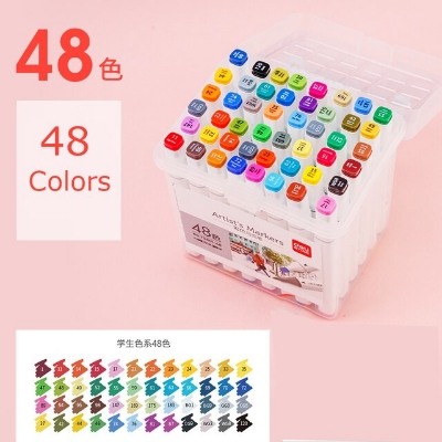 Picture of Deli Dual Tip Multi Sketch marker 12/24/36/48/60 Color