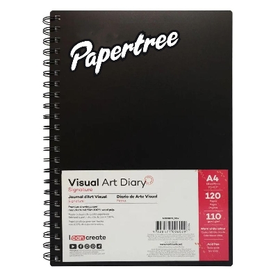 Picture of Mont Marte Visual Art Diary Spiral Bound White Paper A4 110gsm 120 Sheet