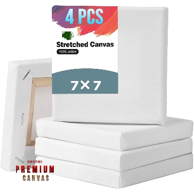 Picture of Premium White Canvas 7X7 Inch | White Canvas 7/7 Inch | Combo Pack of 1,2&4