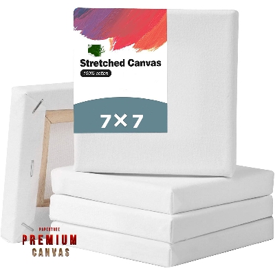 Picture of Premium White Canvas 7X7 Inch | White Canvas 7/7 Inch | Combo Pack of 1,2&4