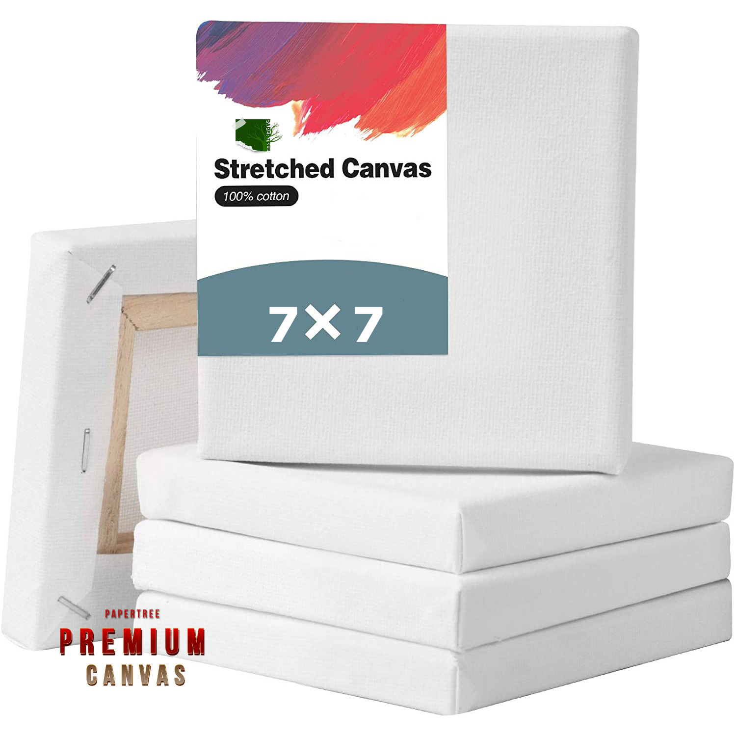Picture of Premium White Canvas 7X7 Inch | White Canvas 7/7 Inch | Combo Pack of 1,2&4