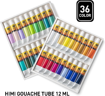 Picture of HIMI MiYA Gouache Paint Tubes Set 12ml Tube (12ps, 18ps, 24ps, 36ps)