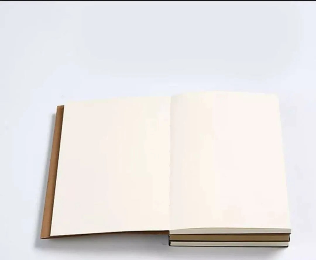 Picture of Papertree Brown cover Vintage Cartdige Paper Notebook Sketch pad | A5 Size ● 120 gsm paper ● Off white paper Fountain Pen Friendly ,Sketch,Drawing,Pen,Chrcoal, Pastel, Fine liner Drawing