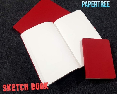 Picture of Papertree Brown cover Vintage Cartdige Paper Notebook Sketch pad | A5 Size ● 120 gsm paper ● Off white paper Fountain Pen Friendly ,Sketch,Drawing,Pen,Chrcoal, Pastel, Fine liner Drawing