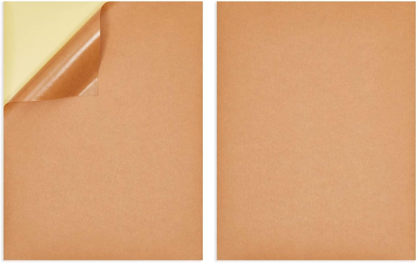 Picture of Brown Color Sticker Kraft Paper Sticker, A4 Size Printable Brown Labels | Great for arts and crafts, scrapbooking, business use, and artistic applications