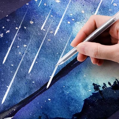 Picture of White / Gold / Silver Gel Ink Pens Bright White Pen Highlight Markers Color Highlighting