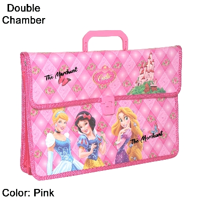 Picture of Beautiful File Bag For Girl  Handle File  Document Carrier Bag  Printed File Bag  Cartoon File - Pink