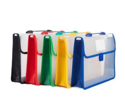 Picture of Transparent File Bag Organized PP snap button Briefcase Office document affairs bag for Office School Business professionals-1 Pcs