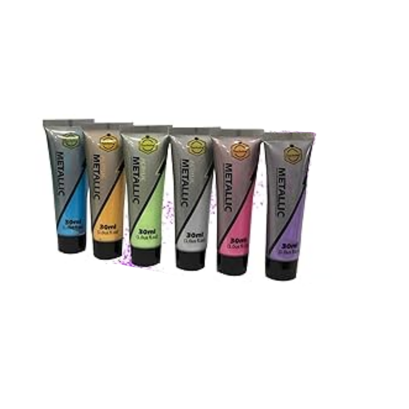 Picture of Keep Smiling Metallic Acrylic Paints 30ML Pack Of 6 Colors
