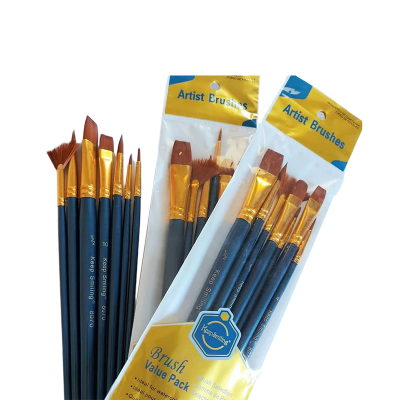 Picture of Combo Package,keep smiling acrylic 6ml 12colors,(6/6),(8/8) 2pcs canvas and 7pcs Brush set for painting