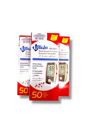 Picture of URight Blood Glucose Test Strips Foil Pack TD-4267 25 & 50 pcs Foil Pack