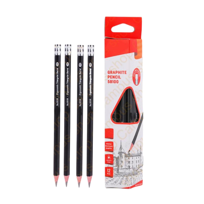 Picture of Triangular Pencil - Black - HB - 12pc