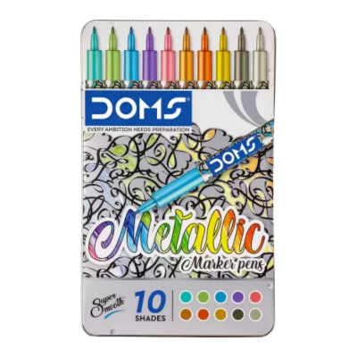 Picture of DOMS Metallic Marker Pens  (Set of 10, Multicolor)