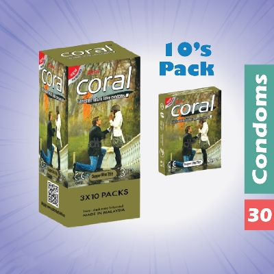 Picture of Coral Supper Ultra Thin Full Box / 10's Pack (30 Pcs)