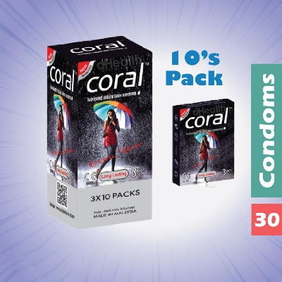 Picture of Coral Extra Time / Long Lasting Full Box / 10's Pack (30 Pcs)