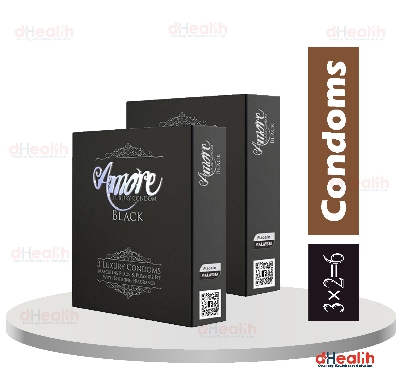 Picture of Amore Black Condoms, 2's Combo Pack (3x2=6pcs)