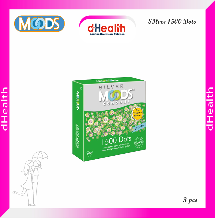 Picture of Moods 1500 Dots Condoms  Single Pack - 3pcs (Made in India)