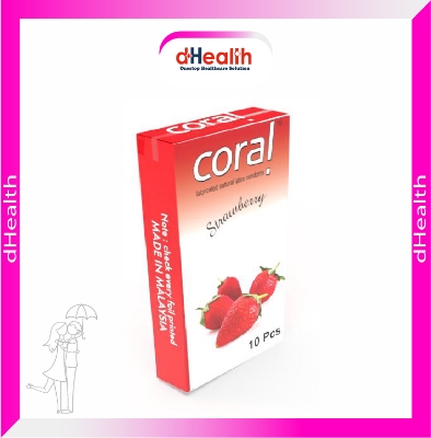 Picture of Coral Orange Flavored Lubricated Natural Latex Condoms Single Pack(1x10)=10Pcs & MY Jelly 50g Personal Lubricate Combo Pack