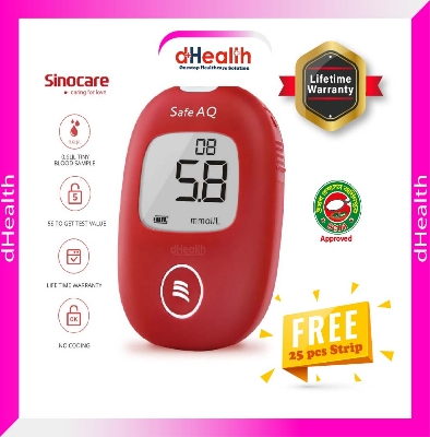Picture of Sinocare Glucometer / Blood Glucose Sugar Test Meter with Free 25 pcs Lancets and 25 pcs Strip