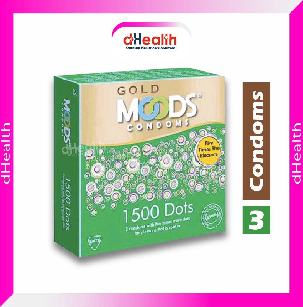 Picture of Moods Condom All Flavour (All Night+Dotted+1500 Dotted+Ultrathin+Electrify) 5 Packet Combo Pack (3x5)= 15 Pcs
