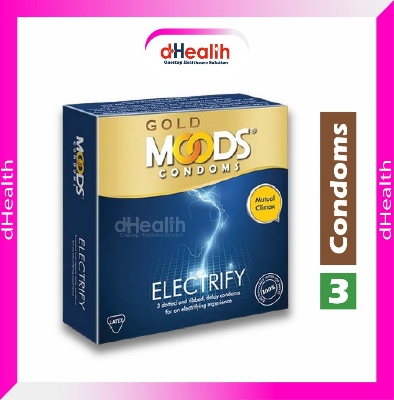 Picture of Moods Condom All Flavour (All Night+Dotted+1500 Dotted+Ultrathin+Electrify) 5 Packet Combo Pack (3x5)= 15 Pcs