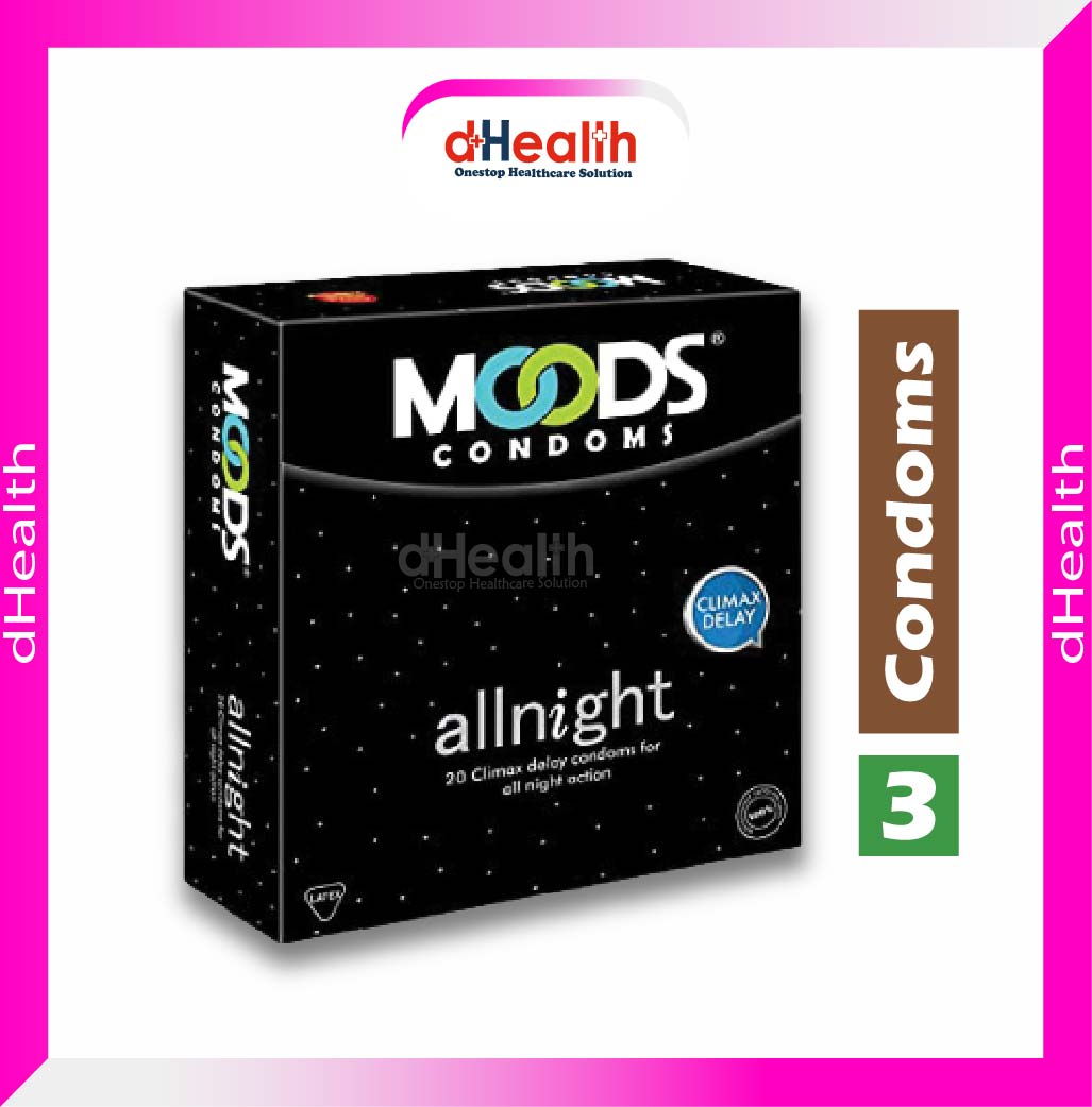 Picture of Moods Condom All Flavour (All Night+Dotted+1500 Dotted+Ultrathin+Electrify) 5 Packet Combo Pack (3x5)= 15 Pcs