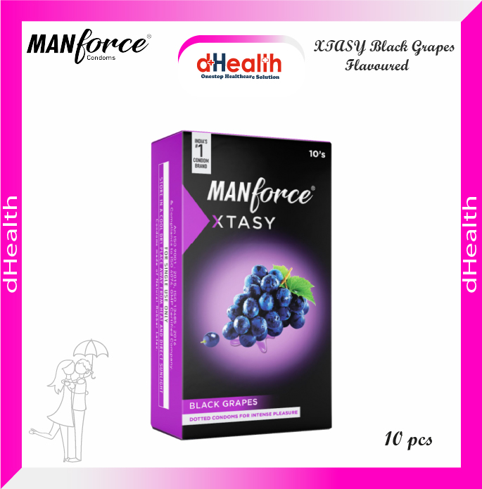 Picture of Manforce XTASY Black Grapes Flavoured Condom 10pcs Single Pack