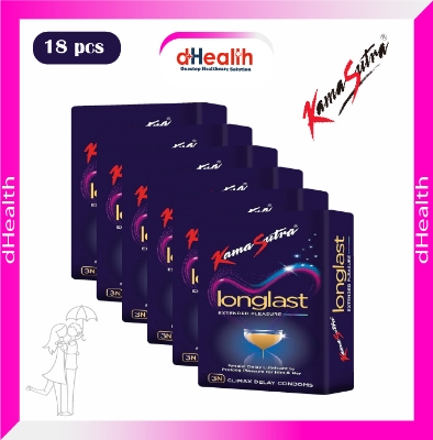 Picture of Kamasutra Longlast Extended Pleasure with Dotted (Climax Delay Condoms) 6x3=18 pcs Pack