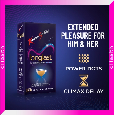 Picture of Kamasutra Longlast Extended Pleasure with Dotted (Climax Delay Condoms) 6x3=18 pcs Pack