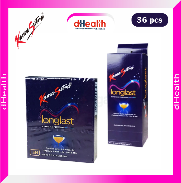 Picture of Kamasutra Longlast Extended Pleasure with Dotted (Climax Delay Condoms) Full Box 12x3=36 pcs Pack