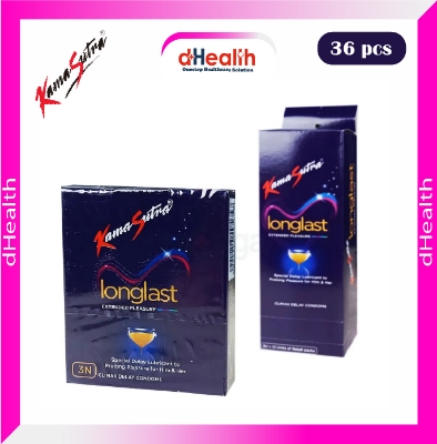 Picture of Kamasutra Longlast Extended Pleasure with Dotted (Climax Delay Condoms) Full Box 12x3=36 pcs Pack