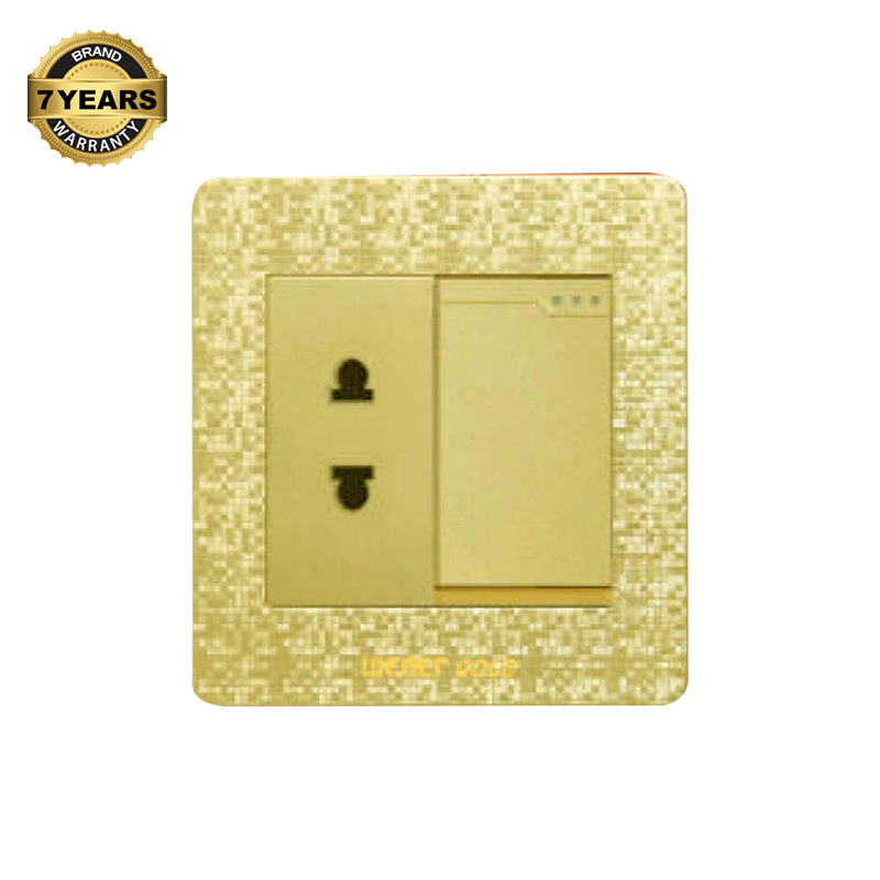 Picture of Exclusive  Winer Gold 2 Pin Switch Socket-(3 Years Repless Warranty)