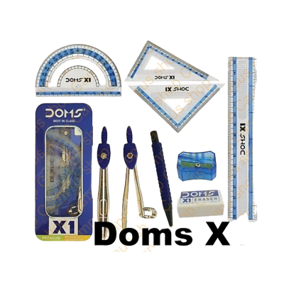 Picture of Doms X1 Premium Geometry Box - 10pc Set - Blue