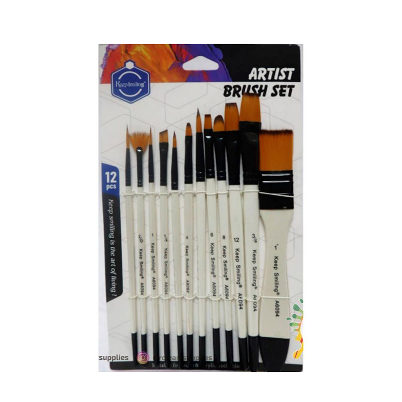 Picture of Keep Smiling Professional Artist Brushes 12pcs