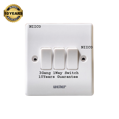 Picture of Wener Switch 3Gang 1Way Switch-10 Years Warranty