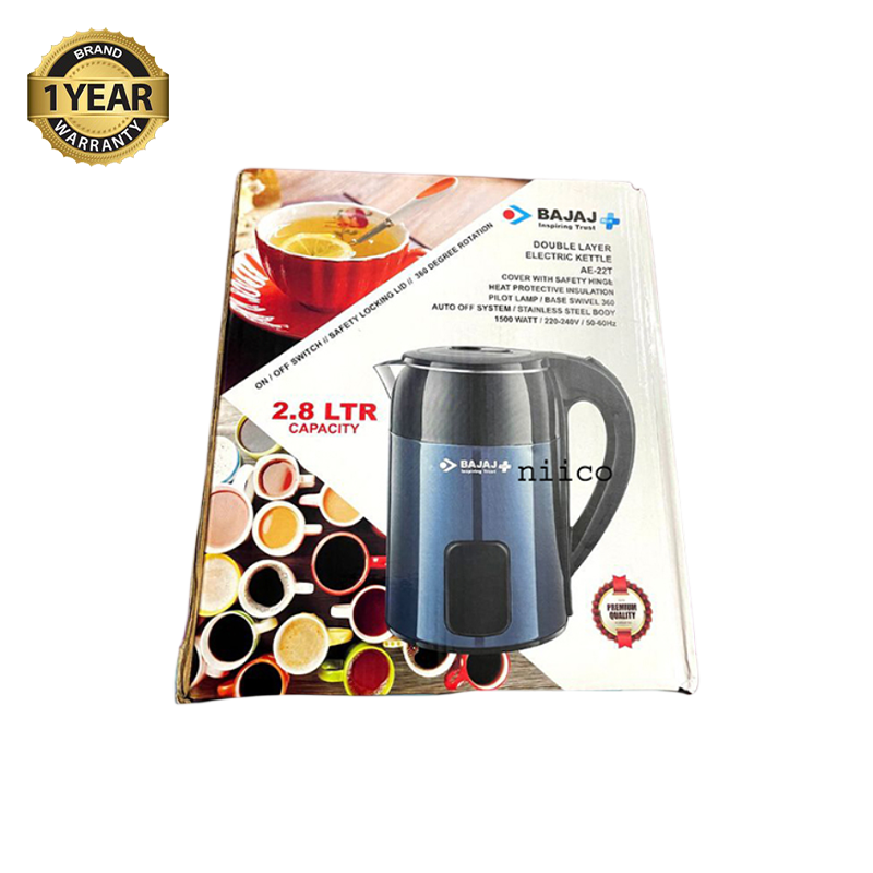 Picture of BAJAJ Durable long Life Heavy Duty  Electric Kettle  Double layer Kettle = 2.8 LTR  (1 Years Warranty)