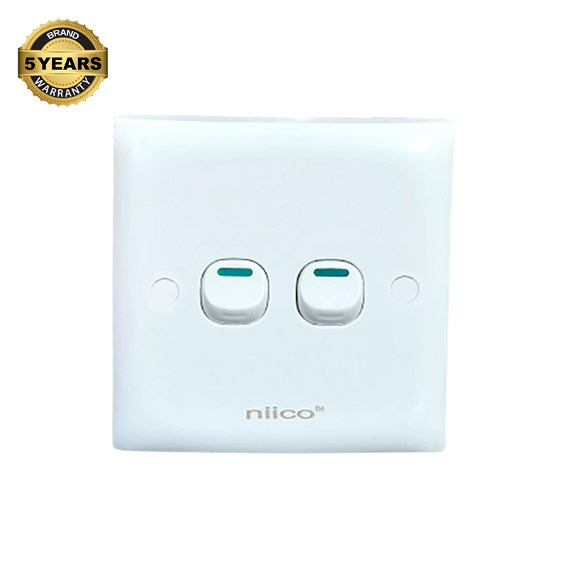 Picture of NIICO Classic 2 Gang 1 Way Wall Switch ( 5 Year Warranty)
