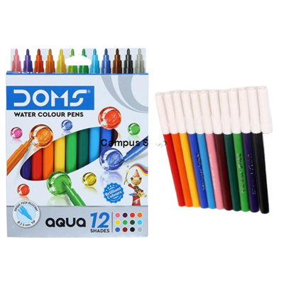 Picture of Doms Water Colour Pens Aqua - 12 Shades .