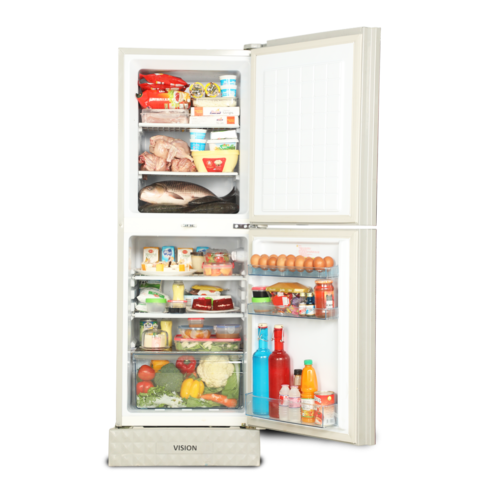 Picture of VISION Glass Door Top Mount Refrigerator RE-200 Litre Lily Orange