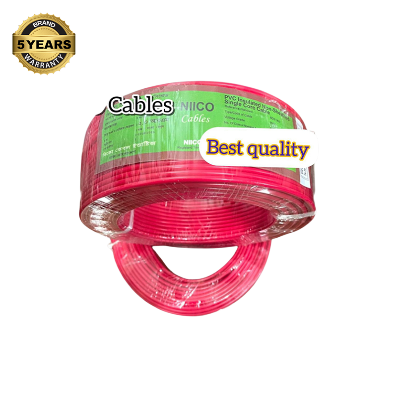 Picture of Niico House Waring Cable 2.0 RM Fireproof Copper cable 20 Guj - 2.0 rm 3/20 Copper cable Red Color -(5 Year Warranty )-20 Guz=60 Foot Copper Wire