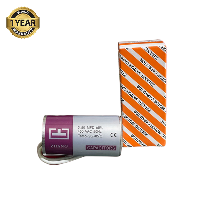 Picture of ZHANG Ceiling Fan Capacitor Model ZHANG- 3.5uf =450 = Capacitor=3.5 UF Wire Type Capacitor -(1 Year Warranty)