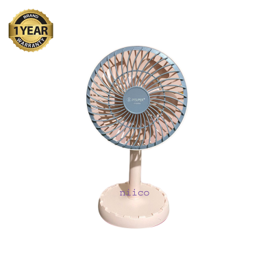 Picture of Rechargeable Moving Charger Fan  Portable Professional  Mini Table Fan Model: Joy Super JY-2218 -001Strong Wind Left to Right Oscillating Angle 45 Degrees - (1 Year Warranty)